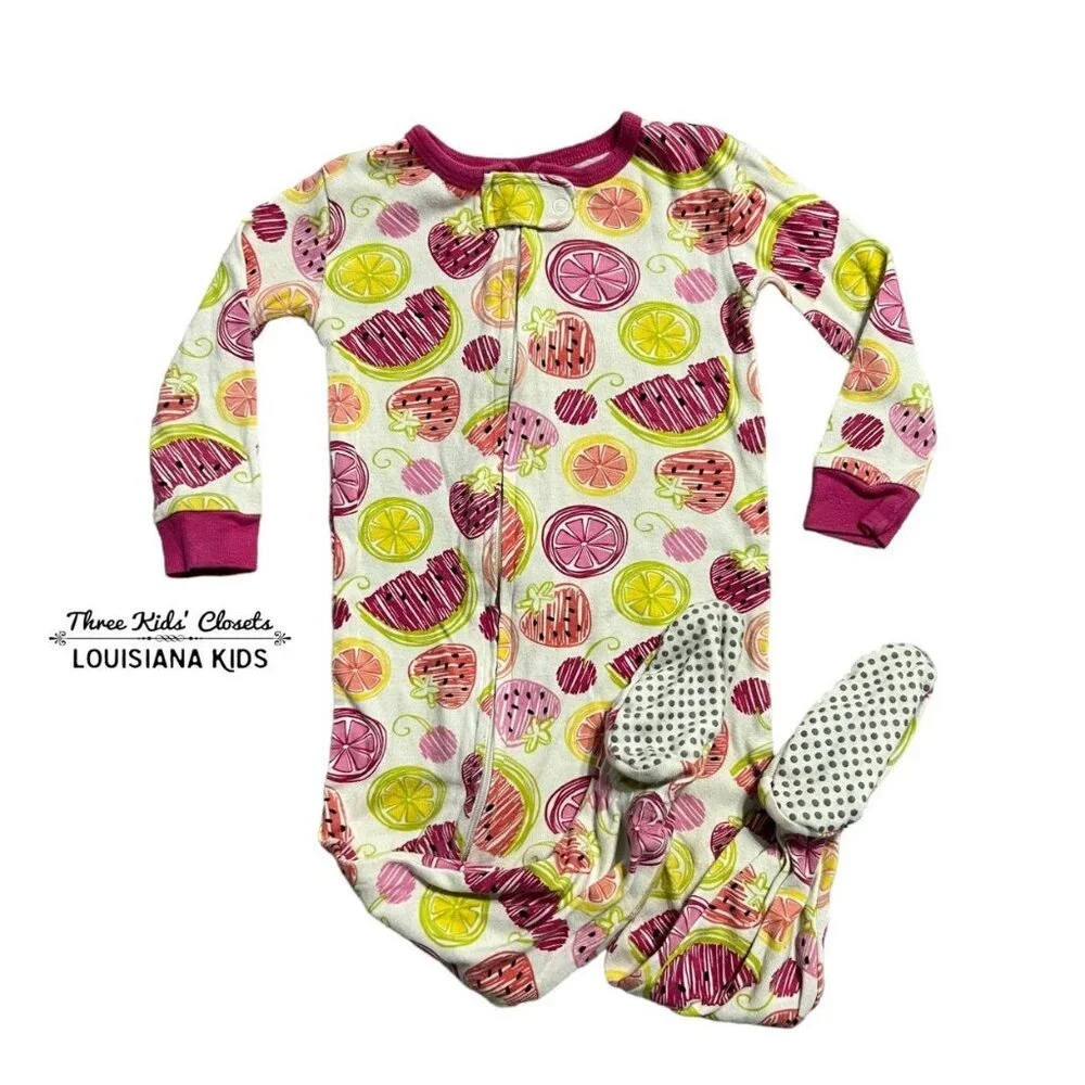 Koala Kids 12m Fruit Zipper Sleeper Pajamas